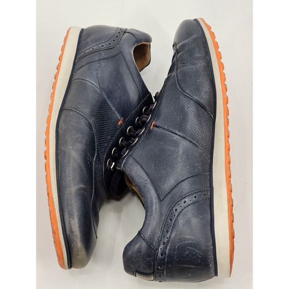 Men\'s Royal Albatross Spikeless Leather Blue Golf Shoes USA‎ 11 Made In Portugal main image 4